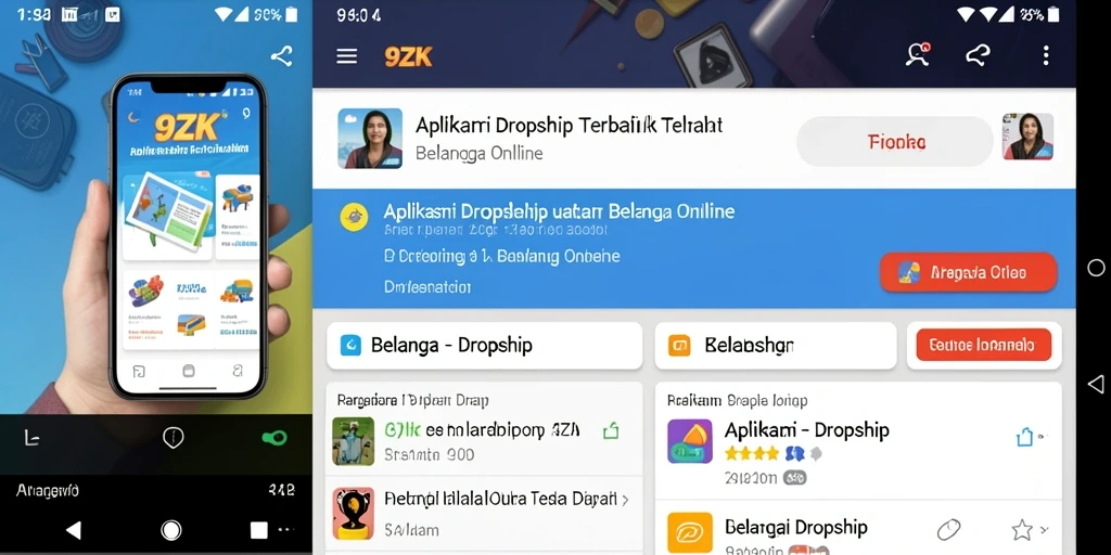 Antarmuka pengguna 9ZK yang intuitif dan fungsional untuk dropship.