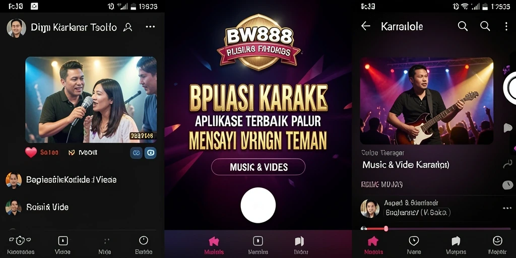 Antarmuka BW888 yang intuitif untuk pengalaman karaoke yang menyenangkan.