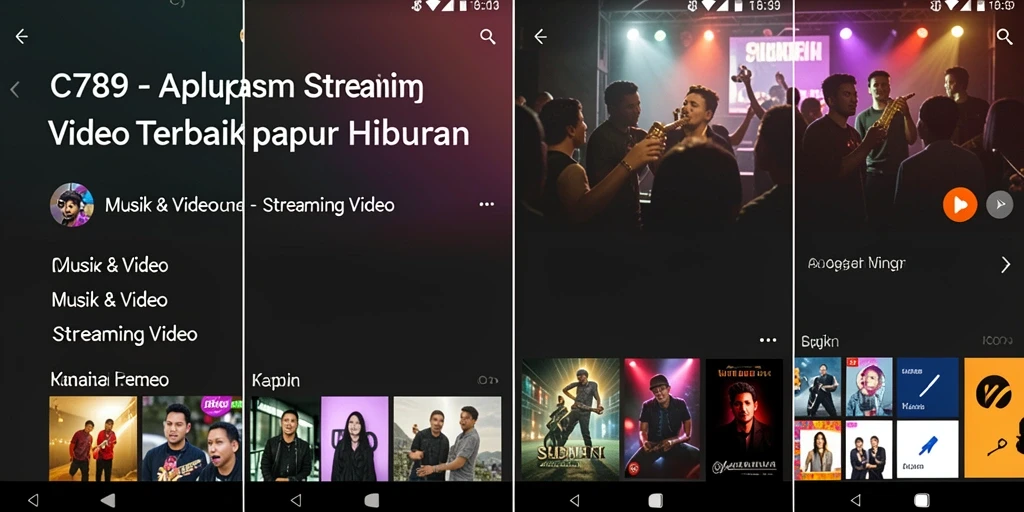 Tampilan antarmuka aplikasi C789 untuk Streaming Video yang memukau.