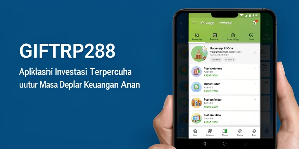 Antarmuka aplikasi GIFTRP288 yang mudah dan fungsional untuk investasi.