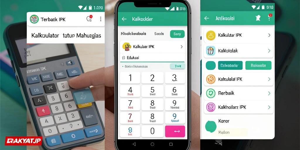 Antarmuka RAKYATJP menunjukkan fitur Kalkulator IPK yang mudah digunakan.