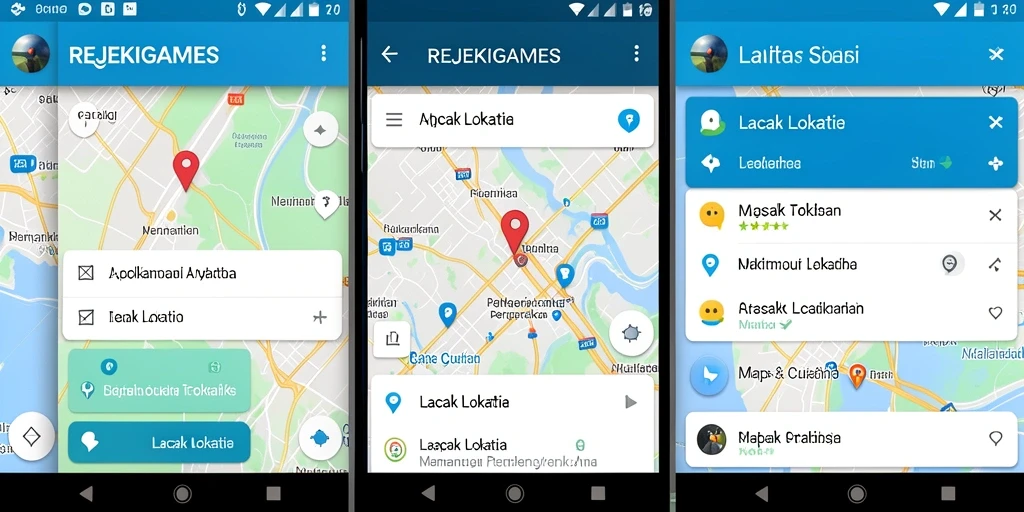 Antarmuka REJEKIGAMES menampilkan pelacakan lokasi secara mudah dan jelas.
