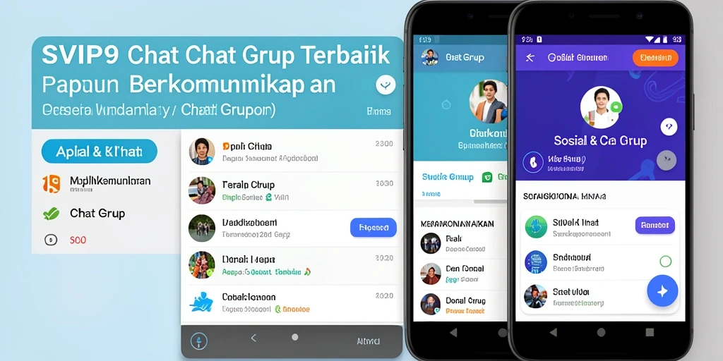 Antarmuka pengguna SVIP9 yang menarik dan mudah digunakan untuk Chat Grup.